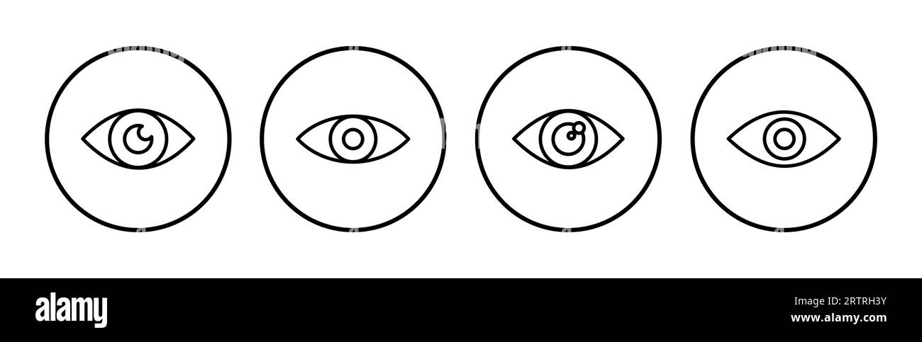 Icona occhio. Icona Look and Vision (aspetto e visione). Icona del vettore occhi Illustrazione Vettoriale