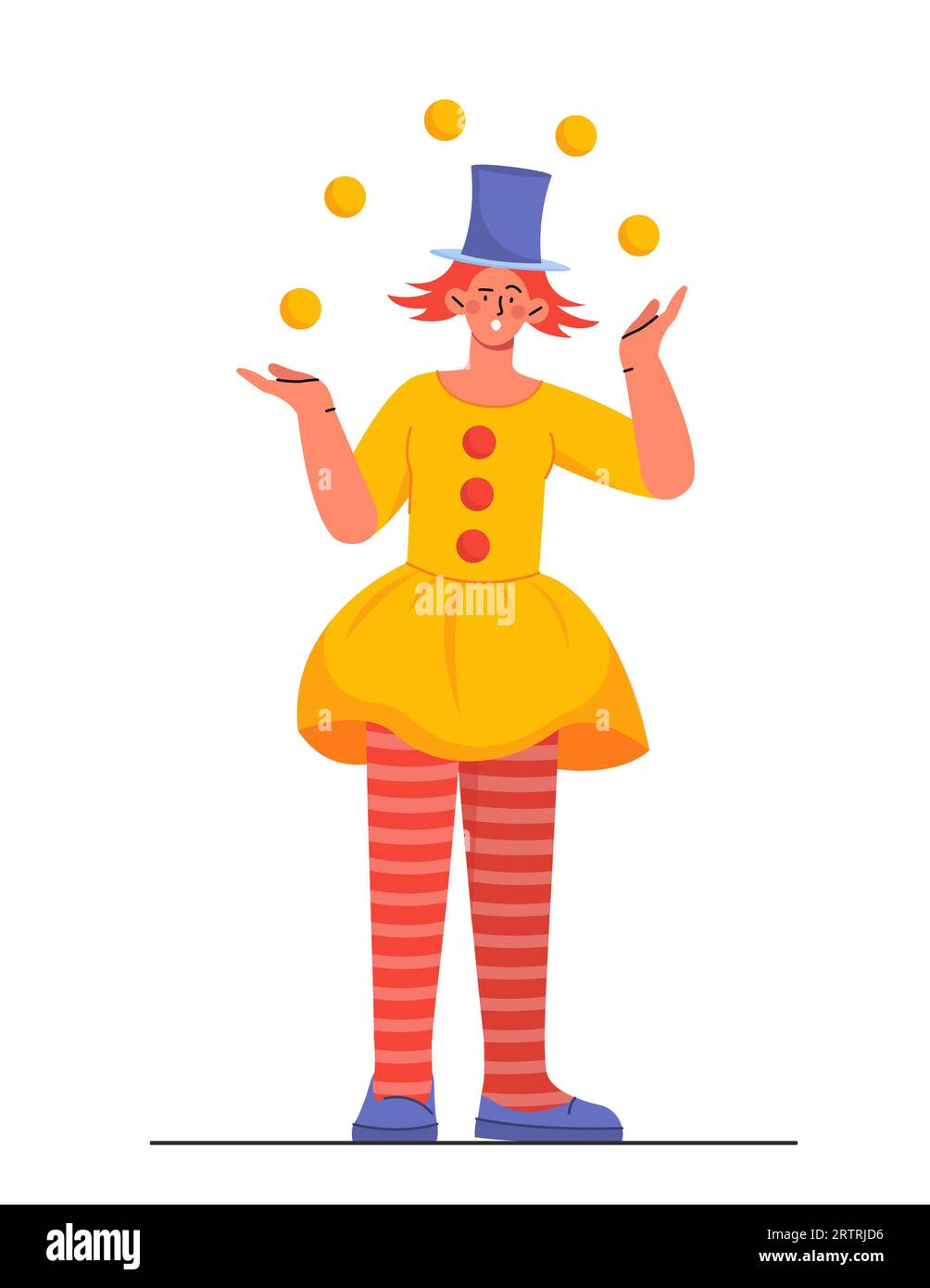 Clown in abiti colorati dal concetto vettoriale Illustrazione Vettoriale