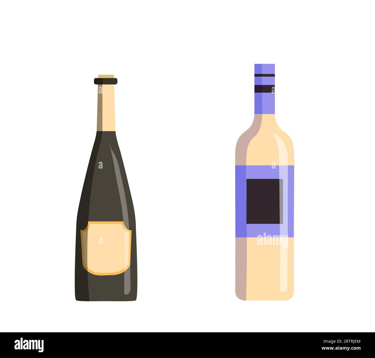 Set di flaconi con il concetto di vettore di alcool Illustrazione Vettoriale