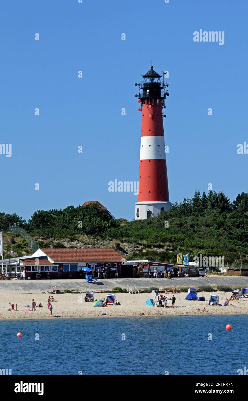 Faro di Hoernum, all'estremità meridionale di Sylt Foto Stock