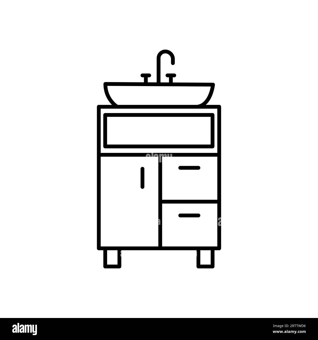 Icona lavandino e lavabo - illustrazione vettoriale Illustrazione Vettoriale
