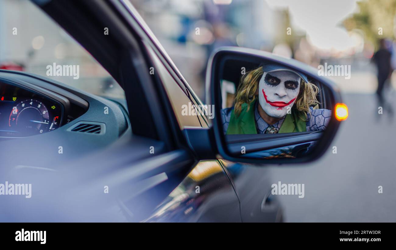 Il Joker è stato avvistato a Londra. Foto Stock