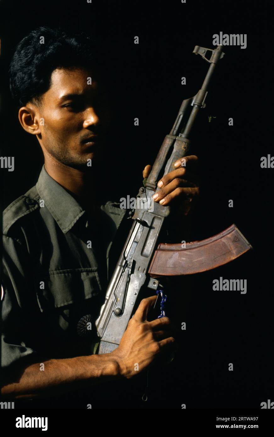 Khmer Soldier Foto Stock