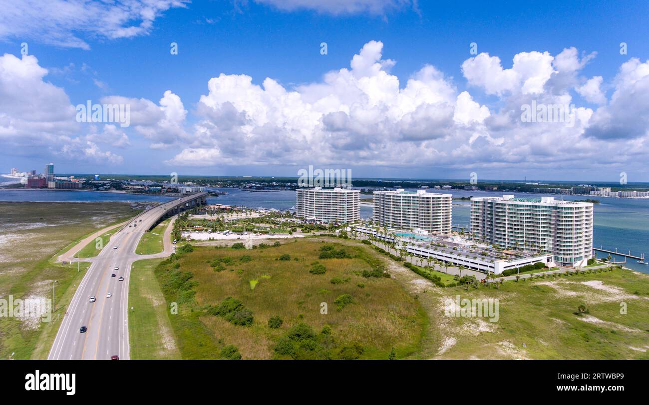 Orange Beach, Alabama e Perdido Pass Foto Stock