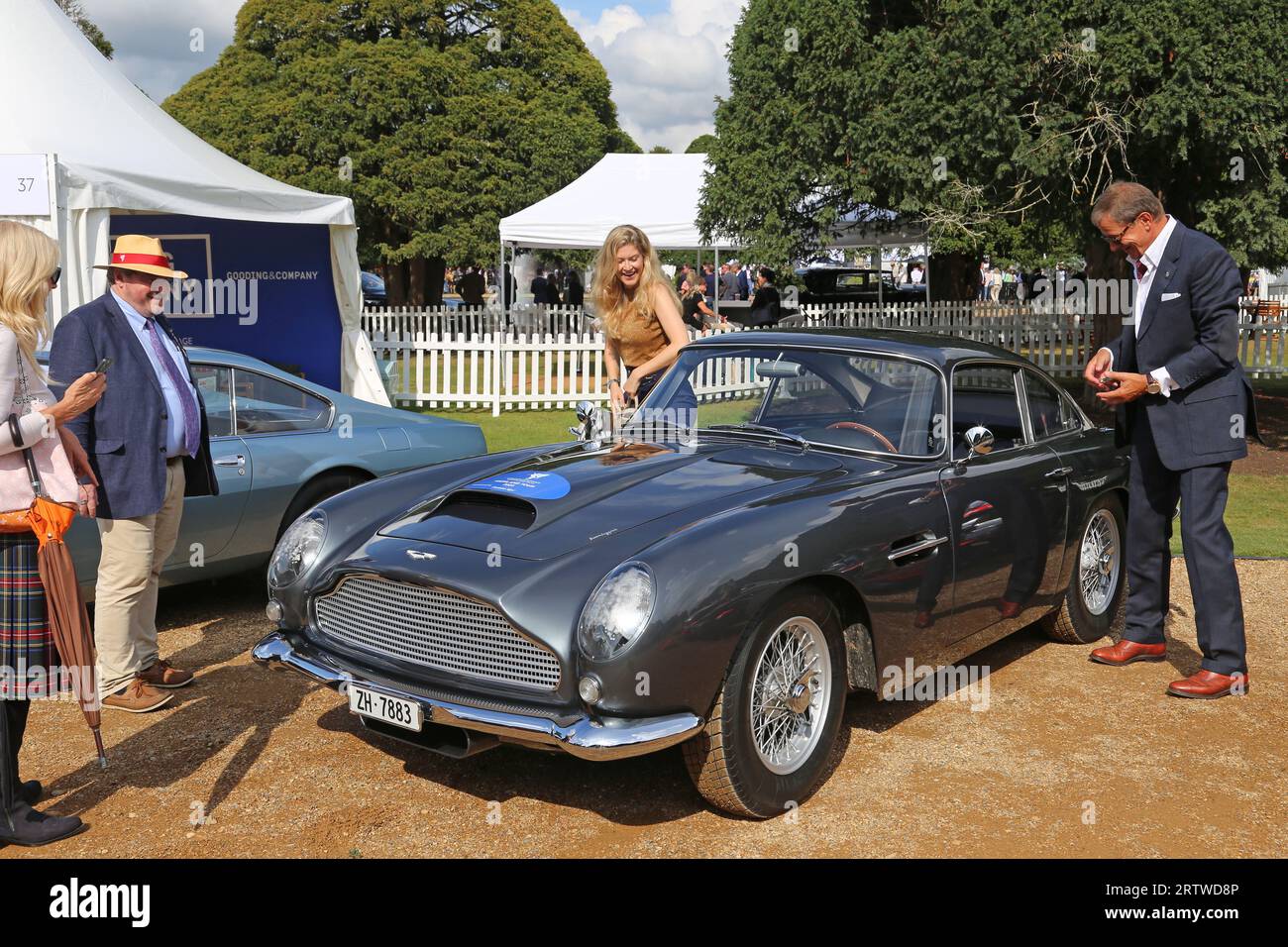 Aston Martin DB4 GT (1960), Concours of Elegance 2023, Hampton Court Palace, Londra, Regno Unito, Europa Foto Stock