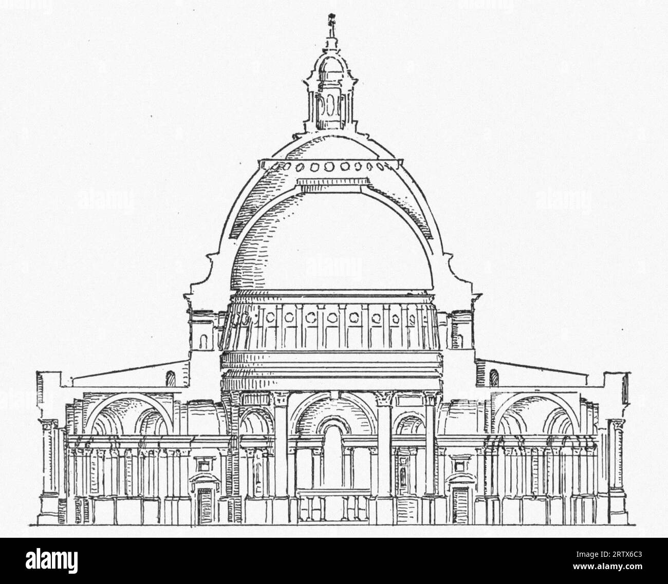 Scansione dal libro "Character of Renaissance Architecture" Foto Stock