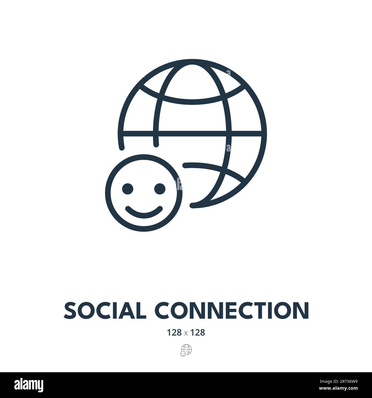 Icona connessione social. Interazione, comunicazione, rete. Tratto modificabile. Icona vettore semplice Illustrazione Vettoriale Icona connessione social. Interazione, comunicazione, rete. Tratto modificabile. Icona vettore semplice Illustrazione Vettoriale