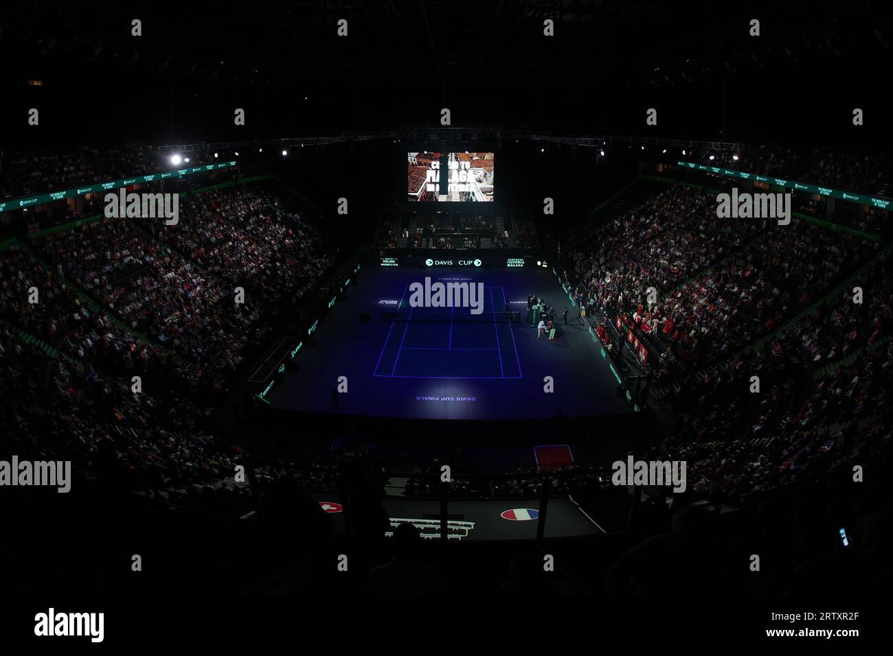 AO Arena, Manchester, Lancashire, Regno Unito. 15 settembre 2023. Vista generale dell'AO Arena durante Andy Murray (GBR) contro Leandro Riedi (sui) nella fase a gironi delle finali di Coppa Davis 2023 tra Gran Bretagna e Svizzera credito: Touchlinepics/Alamy Live News Foto Stock
