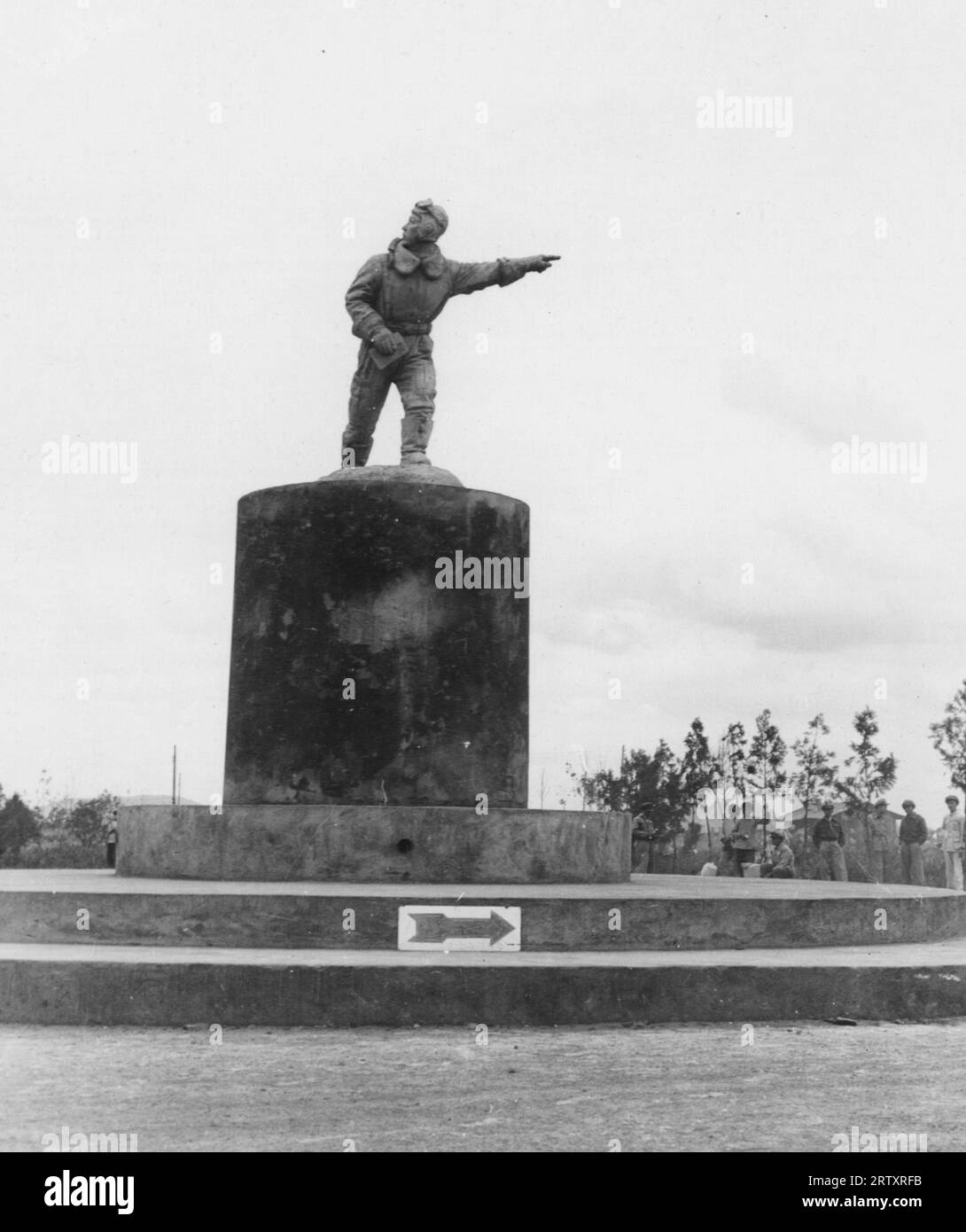 Statua dell'aviatore cinese a Nanchino, in Cina Foto Stock