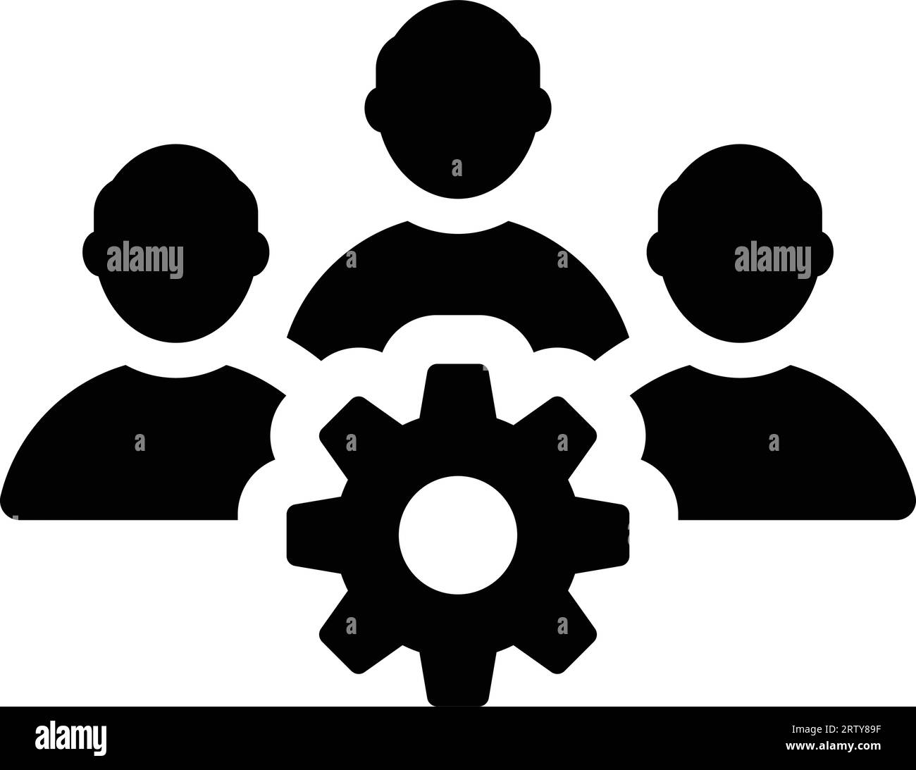 Icona Impostazioni lavoro team. Design straordinario adatto per il Web, i supporti di stampa, il design online, l'uso commerciale o qualsiasi tipo di progetto. Illustrazione Vettoriale