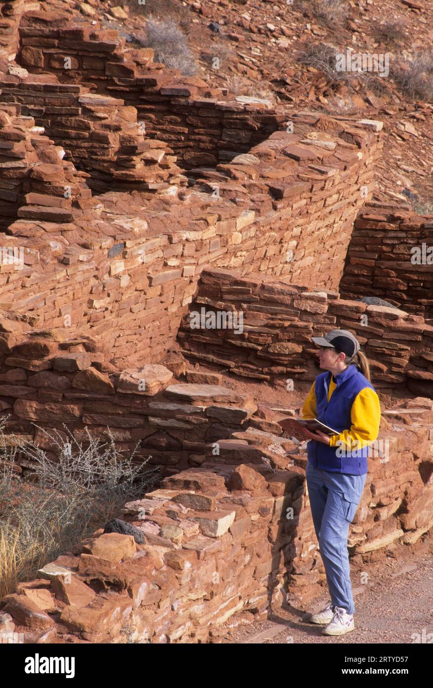 Wapatki Pueblo rovina, Wupatki National Monument, Arizona Foto Stock