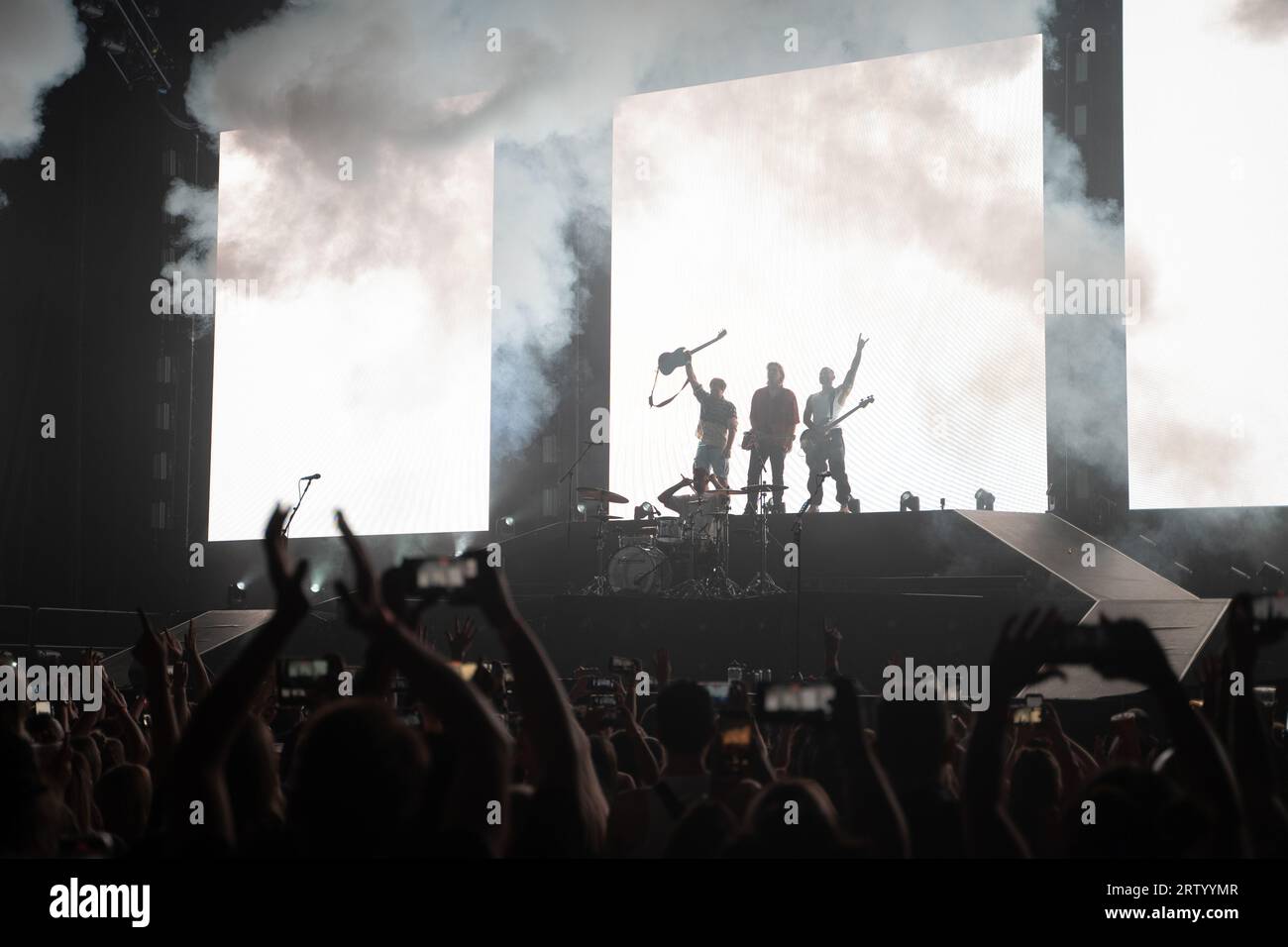 Nottingham, Regno Unito 15 settembre 2023, Charlie Simpson, Matt Willis e James Bourne dei Busted si esibiscono a nottingham alla Motorpoint Arena di nottingham come parte del tour delle band 20th Anniversary Credit: Paul Smith / Alamy Live News Foto Stock