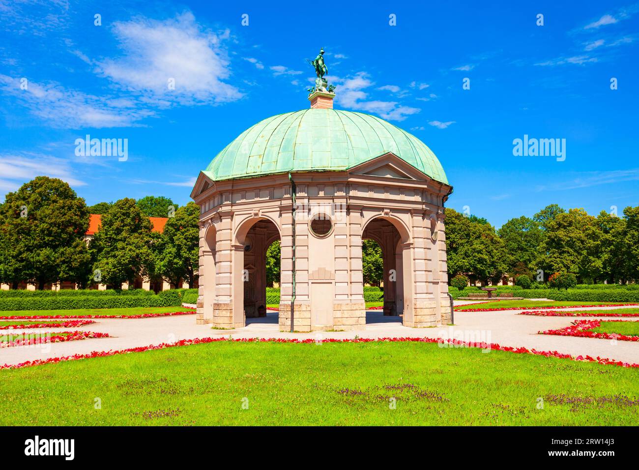 Il Tempio Diana o Dianatempel nella Hofgarten di Monaco o il Giardino di Corte, in Germania Foto Stock