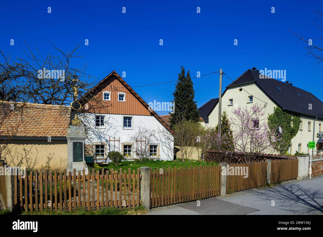 Crostwitz, alto Sorbiano, è un villaggio e comune associato nel centro del distretto sassone orientale di Bautzen e si trova a circa 12 Foto Stock