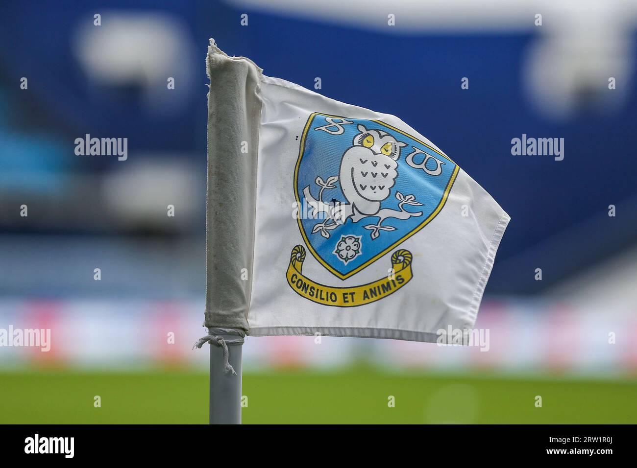 Sheffield, Regno Unito. 16 settembre 2023. Stemma d'angolo durante la partita Sheffield Wednesday FC contro Ipswich Town FC Sky BET Championship EFL all'Hillsborough Stadium, Sheffield, Regno Unito il 16 settembre 2023 credito: Every Second Media/Alamy Live News Foto Stock