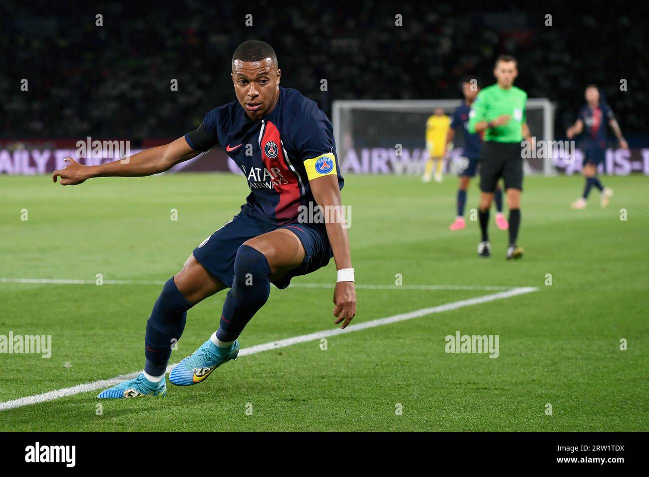 Parigi, Francia. 15 settembre 2023. Julien Mattia/le Pictorium - PSG - OGC Nizza - 15/09/2023 - Francia/Ile-de-France (regione)/Parigi - Kylian Mbappe durante il 5° Journee de ligue 1 Ubereats, tra PSG e OGC Nizza al Parc des Princes, 15 settembre 2023 crediti: LE PICTORIUM/Alamy Live News Foto Stock