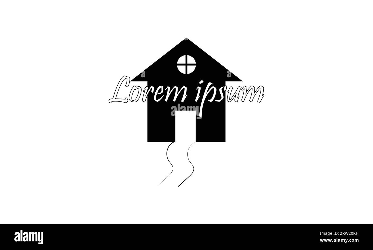 Modello di design del logo dell'azienda immobiliare Illustrazione Vettoriale