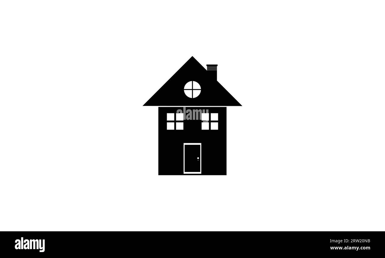 Casa isolata su sfondo bianco Illustrazione Vettoriale