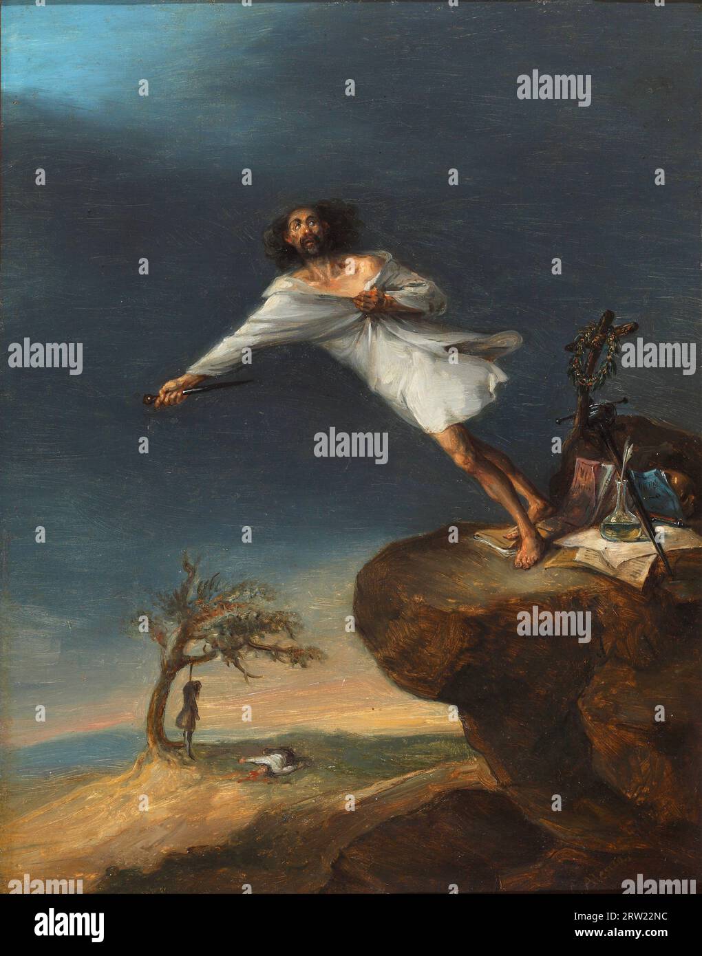 Leonardo Alenza - Satire del suicidio romantico - c1839 Foto Stock