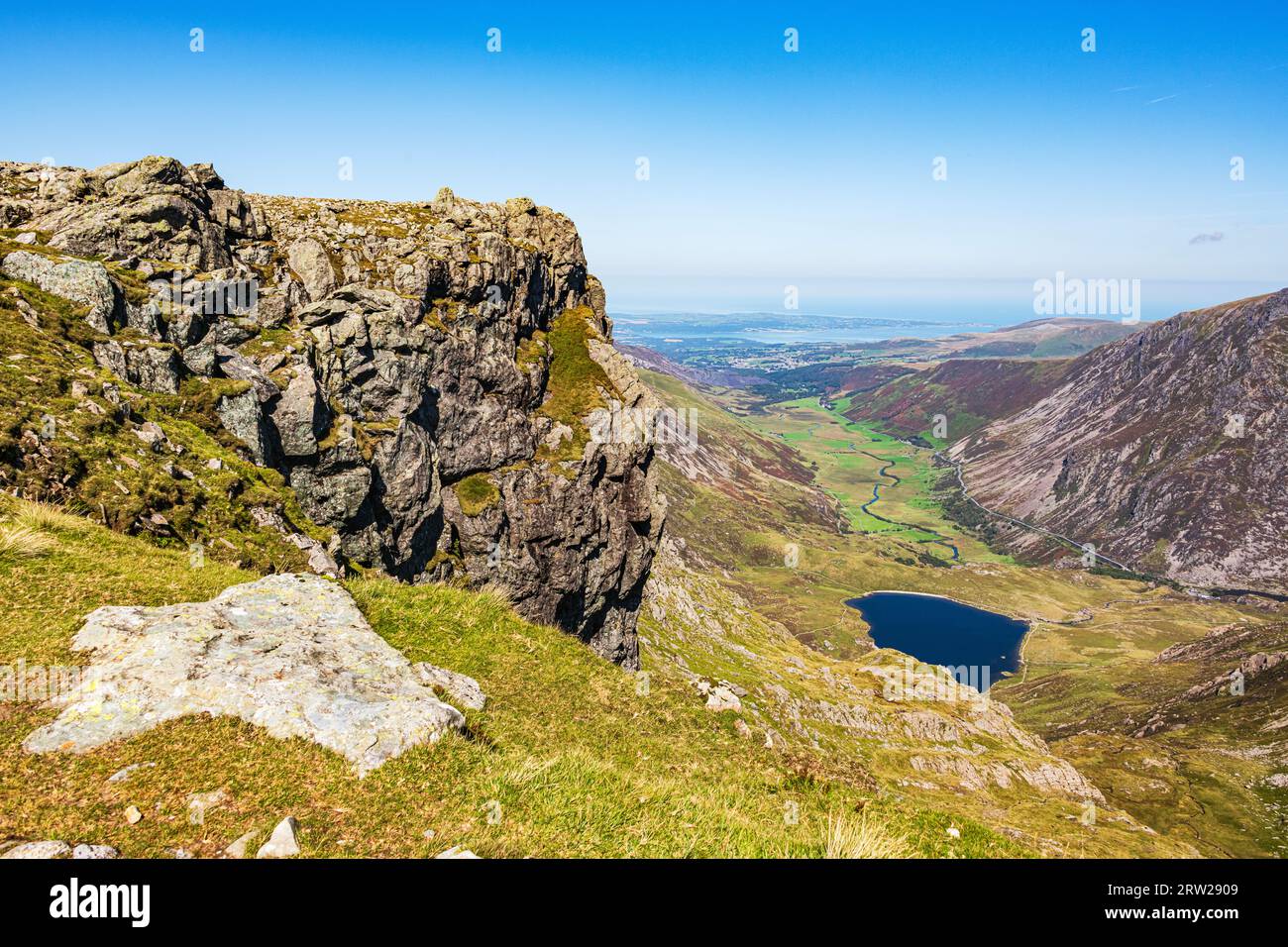 Una passeggiata su Glyder Fawr e Glyder Fach Snowdonia Foto Stock