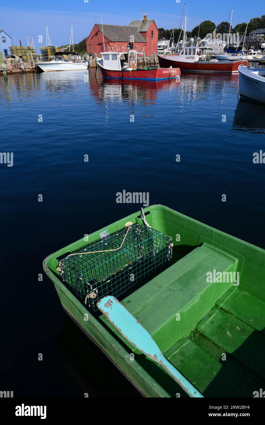 Il porto di Rockport, Massachusetts, USA, con le barche Foto Stock