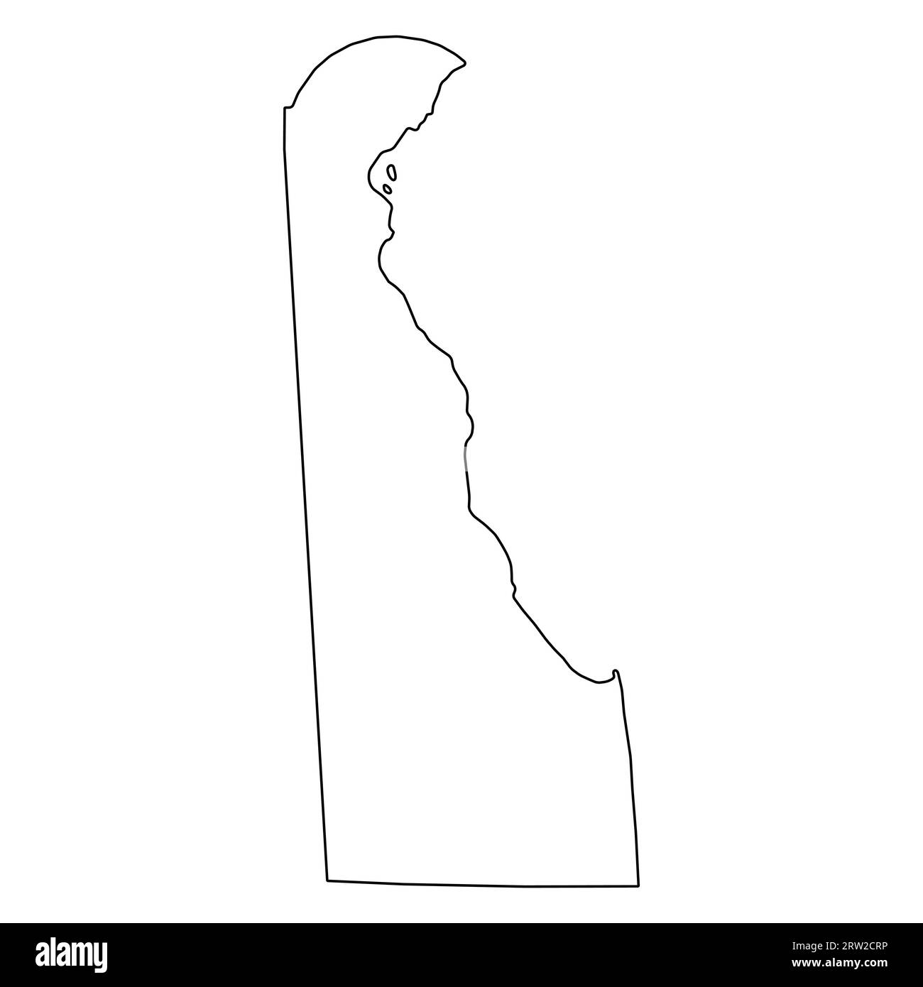 Forma della mappa del Delaware, stati uniti d'america. Icona Flat Concept illustrazione vettoriale . Illustrazione Vettoriale