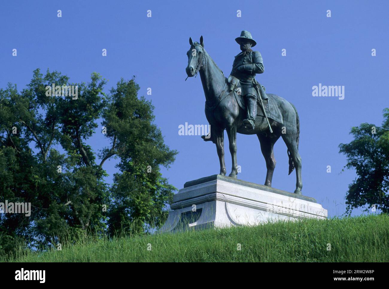 Statua del generale Grant, Vicksburg National Military Park, Mississippi Foto Stock