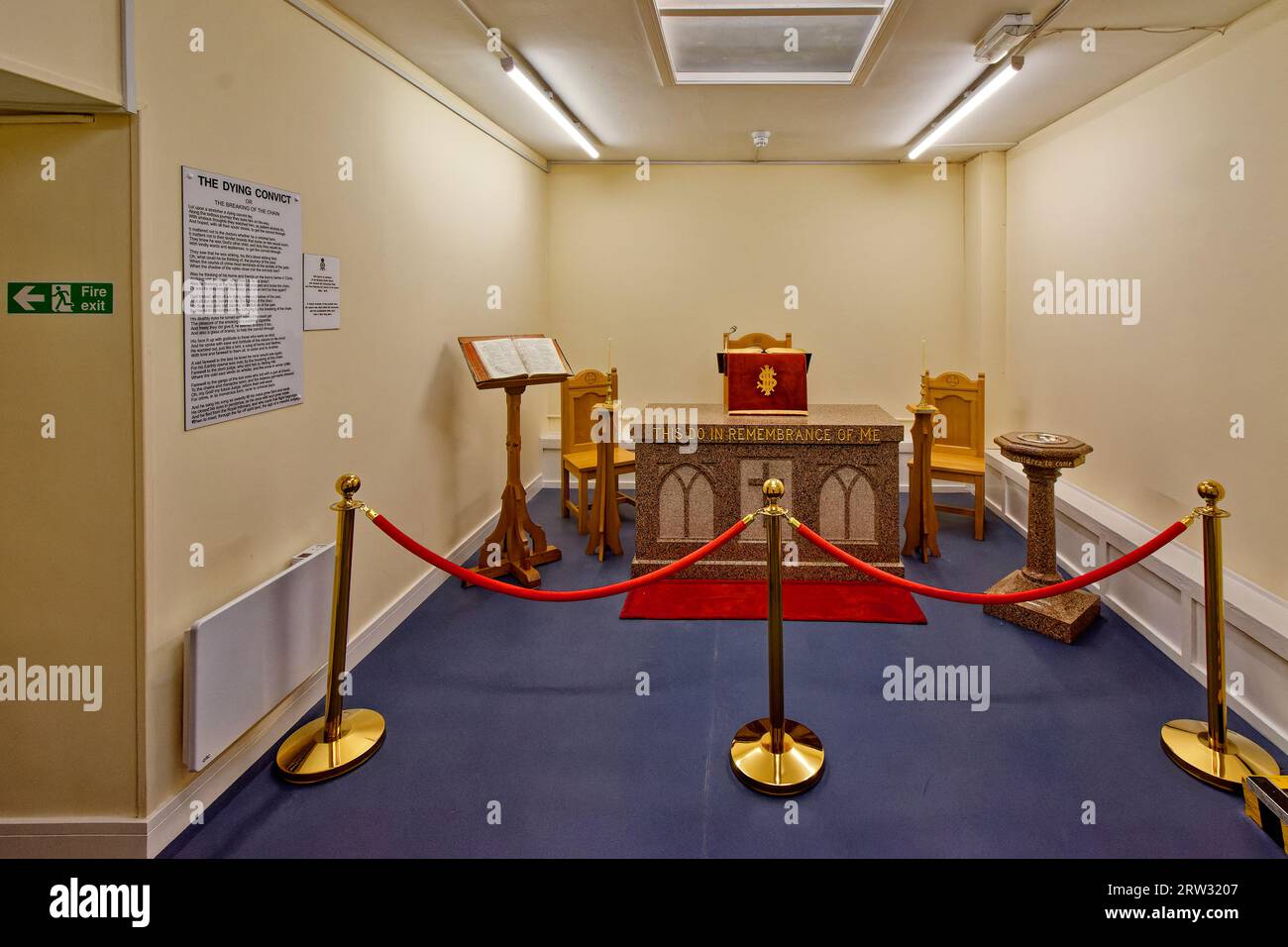 Peterhead Prison Museum Aberdeenshire Scozia all'interno della cappella Foto Stock