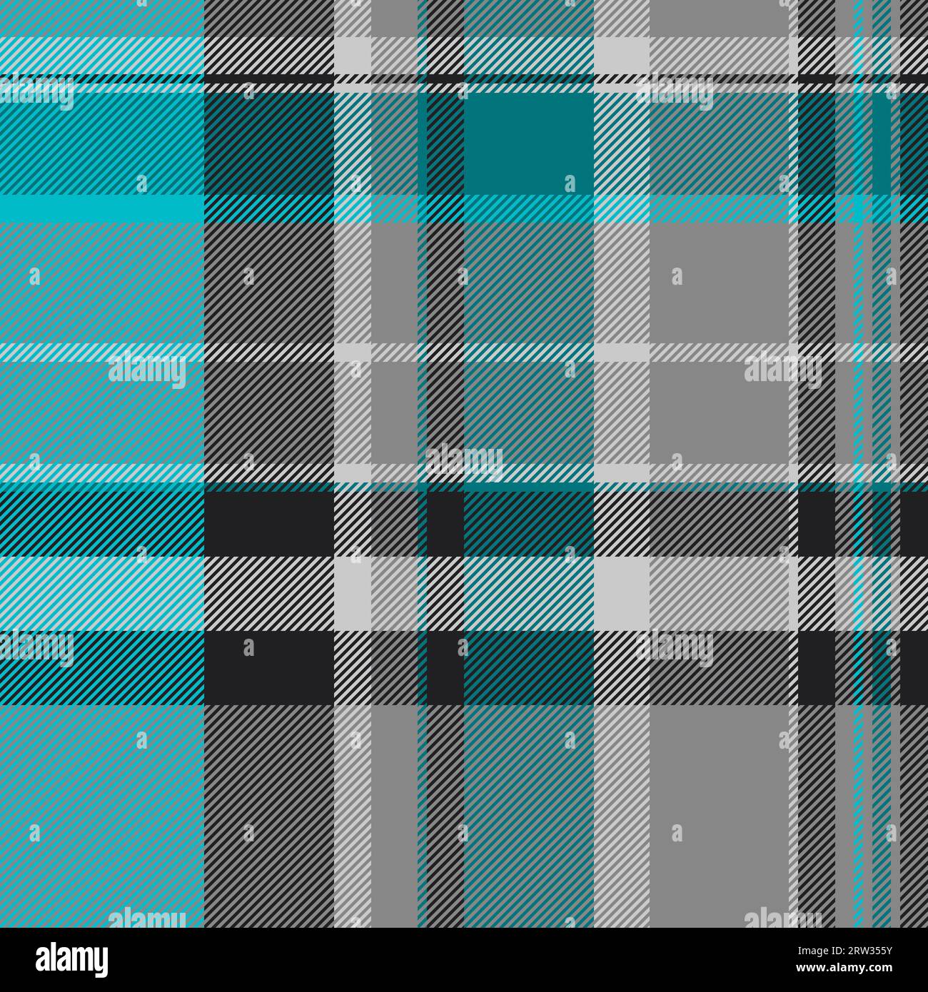 Sfondo motivo motivo motivo motivo motivo motivo a quadri con motivo a quadri e tessuto tartan vettoriale nei colori grigio neutro e ciano. Illustrazione Vettoriale