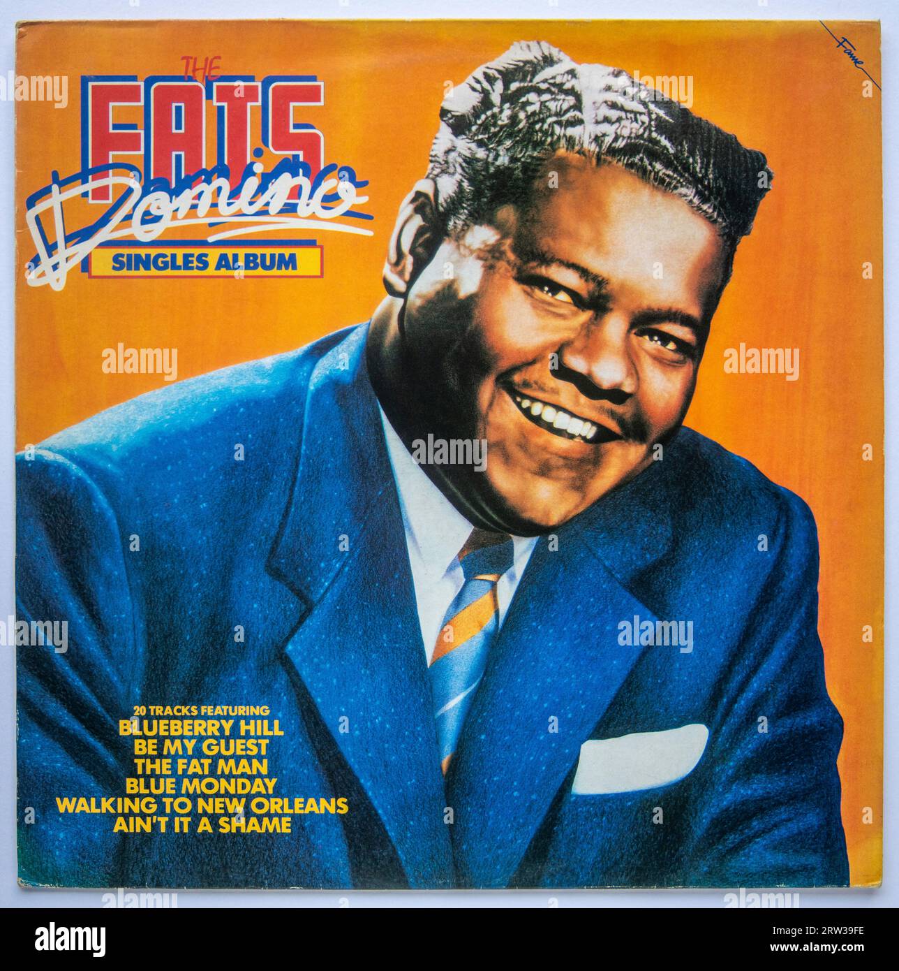 Cover LP dell'album Fats Domino Singles album, che è stato pubblicato nel 1979 Foto Stock