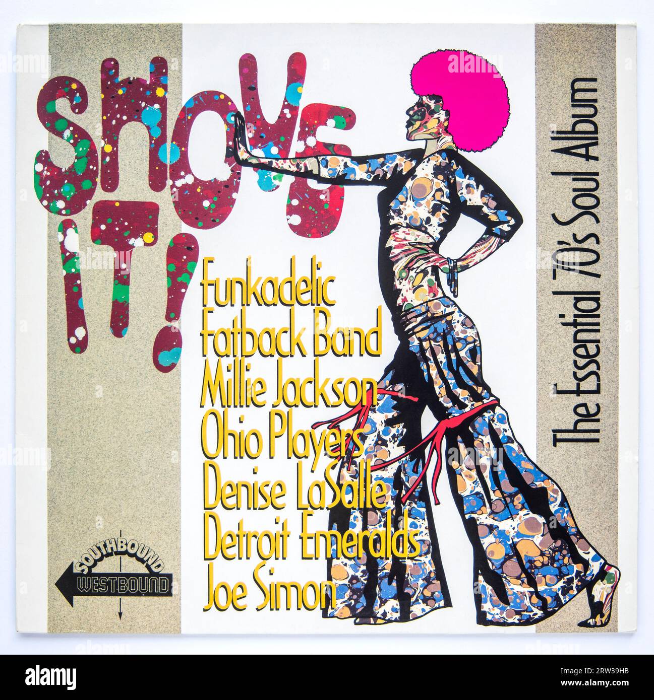 Copertina LP di The Shove IT! compilation di musica soul degli anni '70, pubblicata nel 1989 Foto Stock