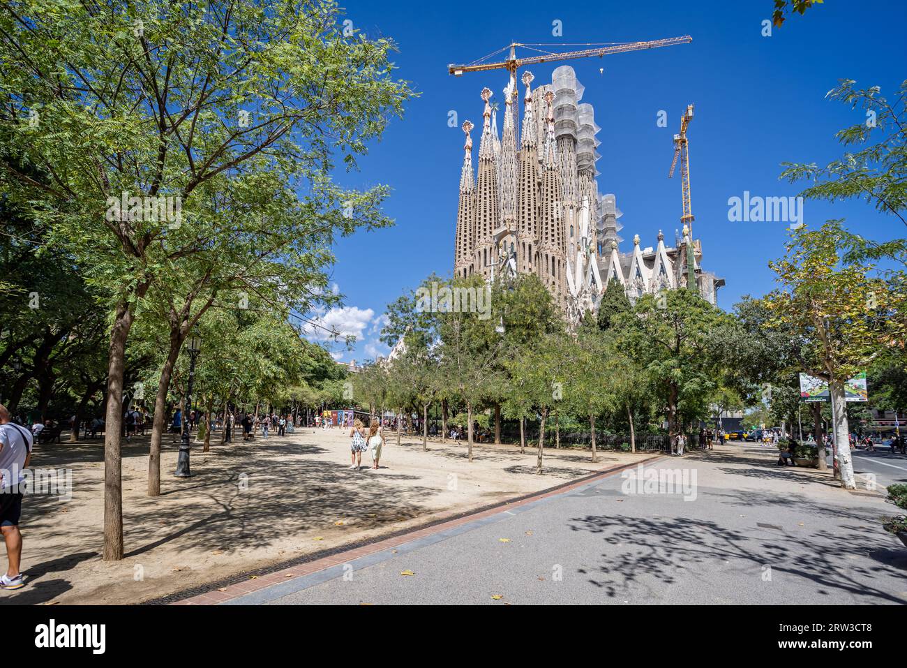 La Basilica della Sagrada Familia a Barcellona, Spagna, il 28 agosto 2023 Foto Stock
