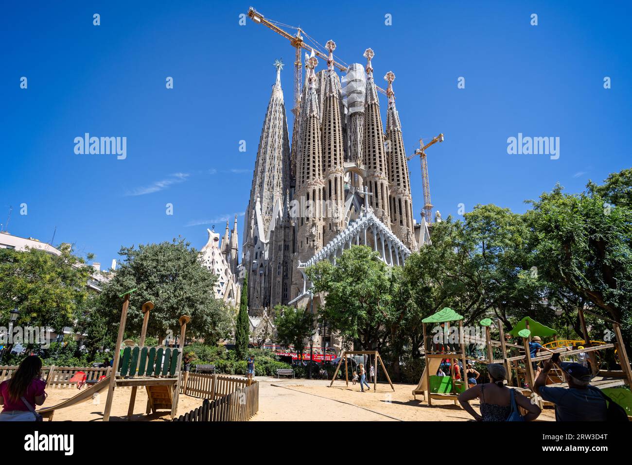 La Basilica della Sagrada Familia a Barcellona, Spagna, il 28 agosto 2023 Foto Stock