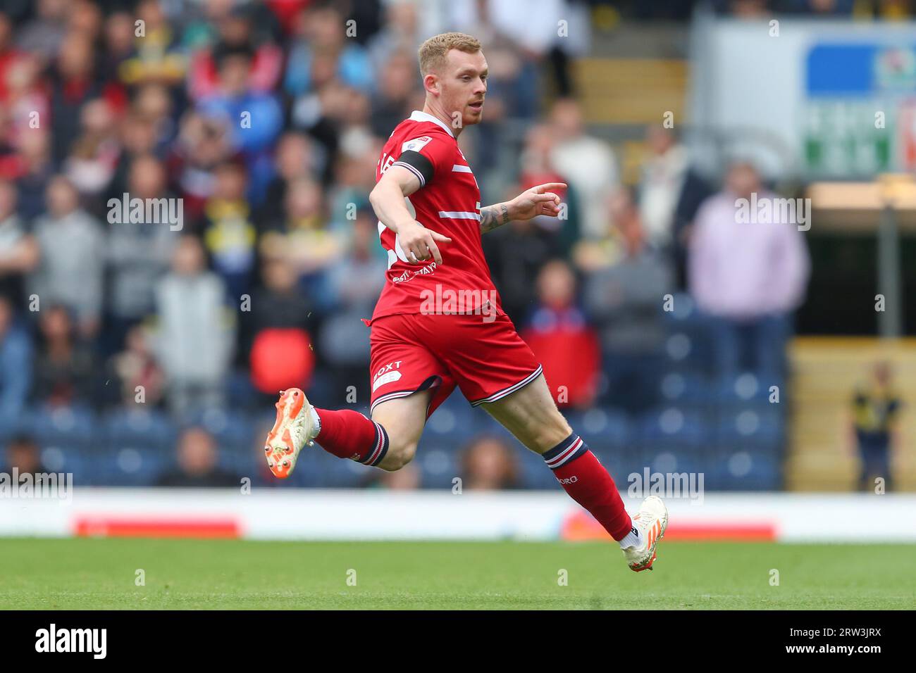 Lewis o'Brien n. 28 di Middlesbrough durante il match per il campionato Sky Bet Blackburn Rovers vs Middlesbrough a Ewood Park, Blackburn, Regno Unito, 16 settembre 2023 (foto di Gareth Evans/News Images) Foto Stock