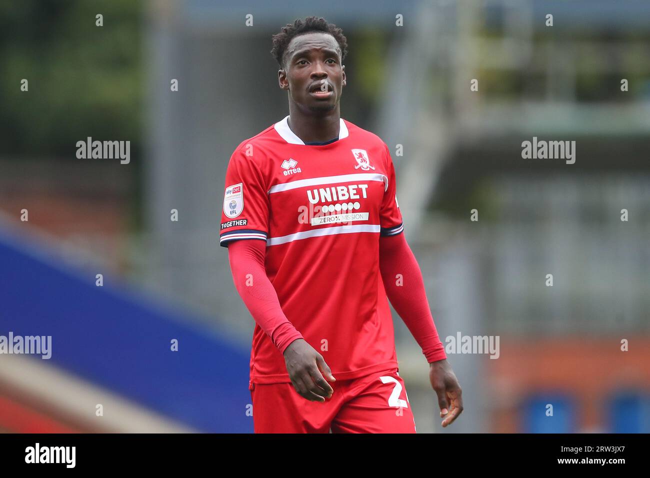 Alex Bangura n. 24 di Middlesbrough durante il match per il campionato Sky Bet Blackburn Rovers vs Middlesbrough a Ewood Park, Blackburn, Regno Unito, 16 settembre 2023 (foto di Gareth Evans/News Images) Foto Stock