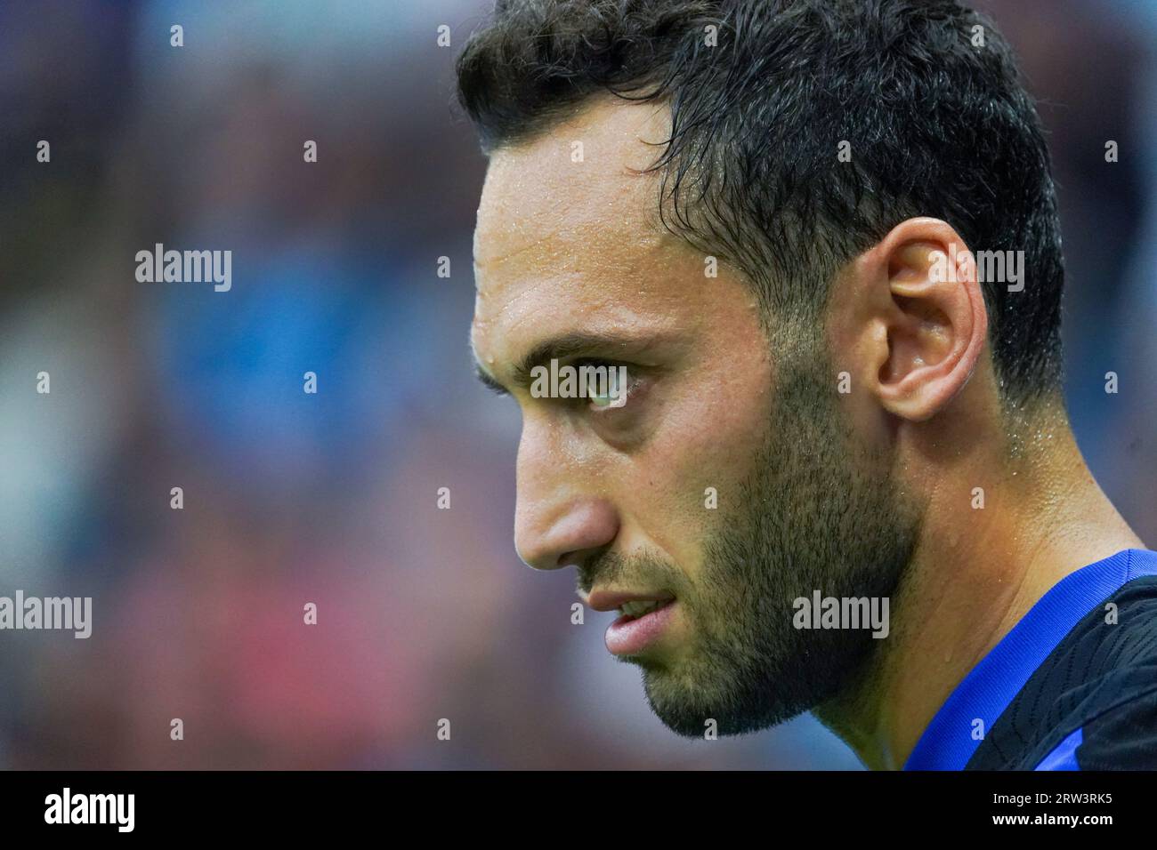 Milano, Italia. 16 settembre 2023. Hakan Calhanoglu (#20 FC Inter) durante FC Internazionale vs AC Milan - serie A. crediti: /Alessio Morgese / Emage Credit: Alessio Morgese/e-Mage/Alamy Live News Foto Stock Milano, Italia. 16 settembre 2023. Hakan Calhanoglu (#20 FC Inter) durante FC Internazionale vs AC Milan - serie A. crediti: /Alessio Morgese / Emage Credit: Alessio Morgese/e-Mage/Alamy Live News Foto Stock