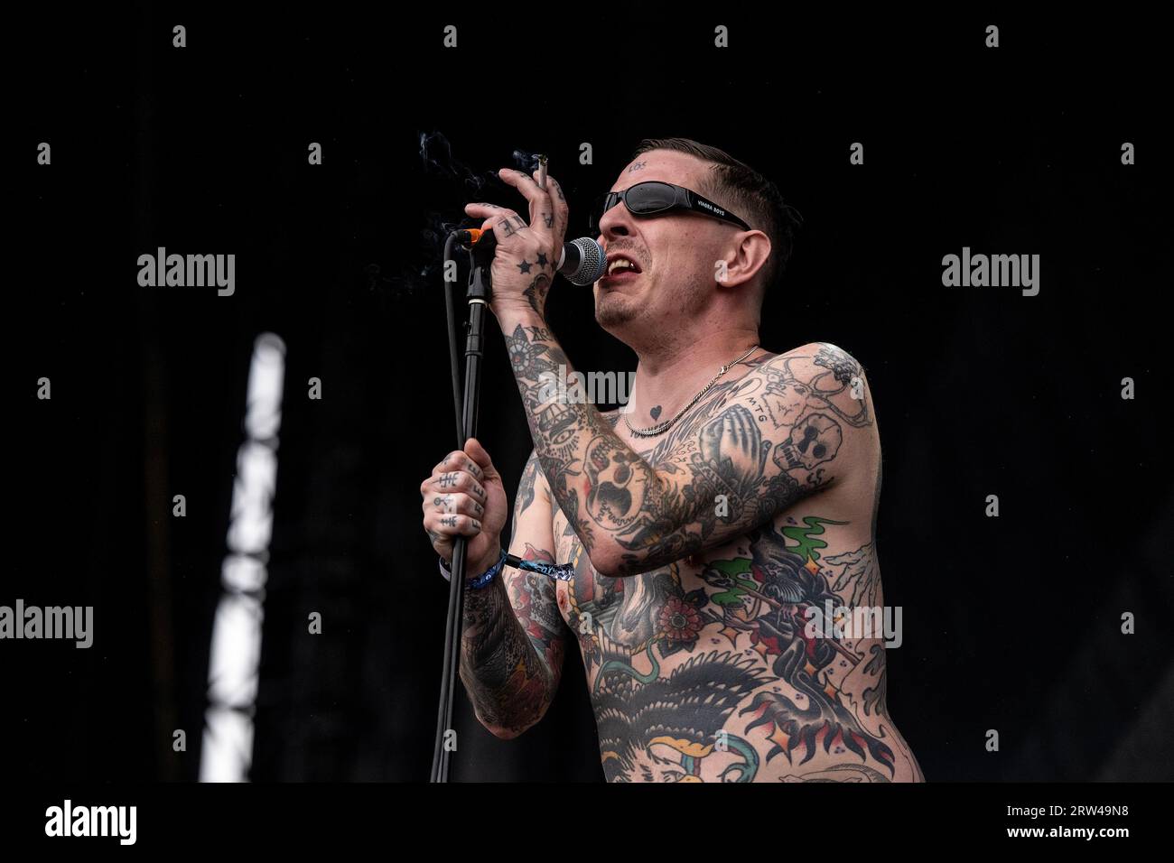 Chicago, Stati Uniti. 16 settembre 2023. Preforma Viagra Boys al Riot Fest sabato 16 settembre 2023 a Chicago, Illinois. (Foto di Christopher Dilts/Sipa USA) credito: SIPA USA/Alamy Live News Foto Stock
