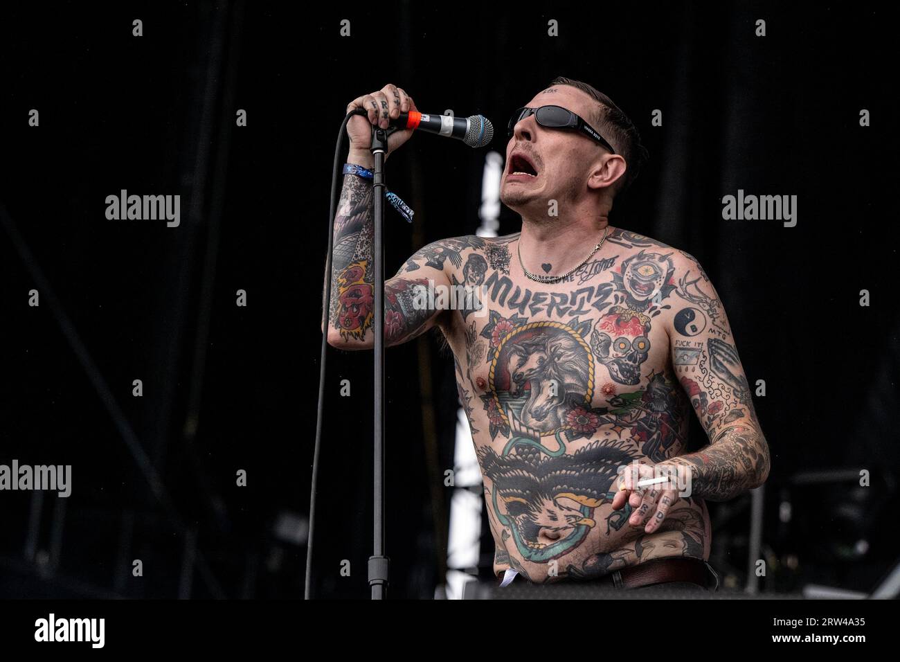 Chicago, Stati Uniti. 16 settembre 2023. Preforma Viagra Boys al Riot Fest sabato 16 settembre 2023 a Chicago, Illinois. (Foto di Christopher Dilts/Sipa USA) credito: SIPA USA/Alamy Live News Foto Stock