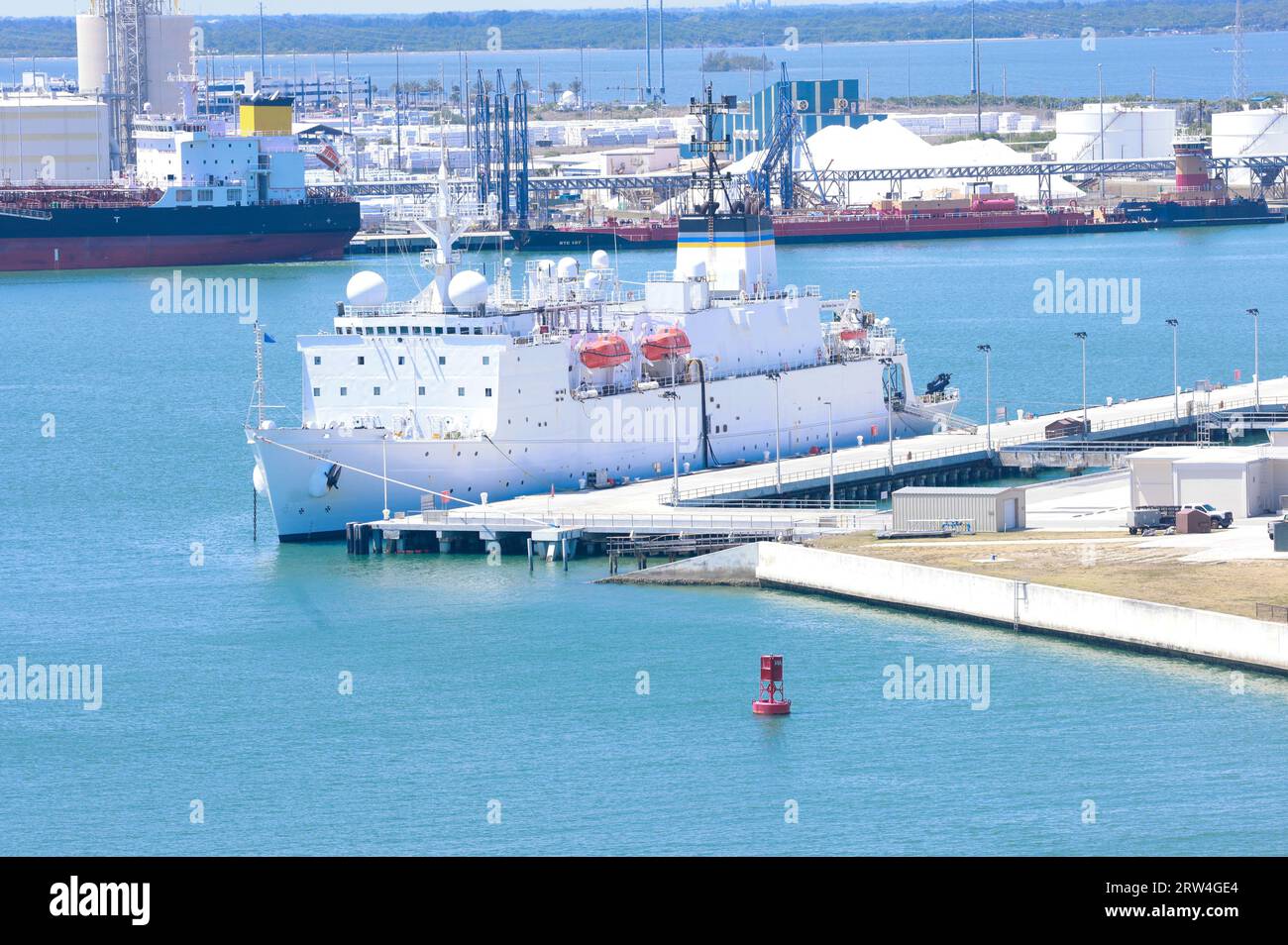 Noi di mezzi navali 'acque' di Port Canaveral; Cocoa Beach, Florida, Stati Uniti d'America Foto Stock