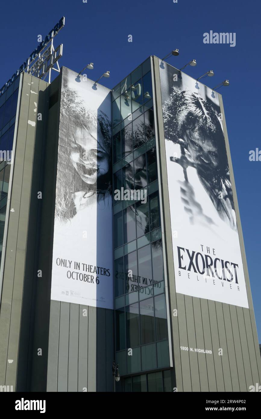 Los Angeles, California, USA 14 settembre 2023 The Exorcist Believer Billboard il 14 settembre 2023 a Los Angeles, California, USA. Foto di Barry King/Alamy Stock Photo Foto Stock