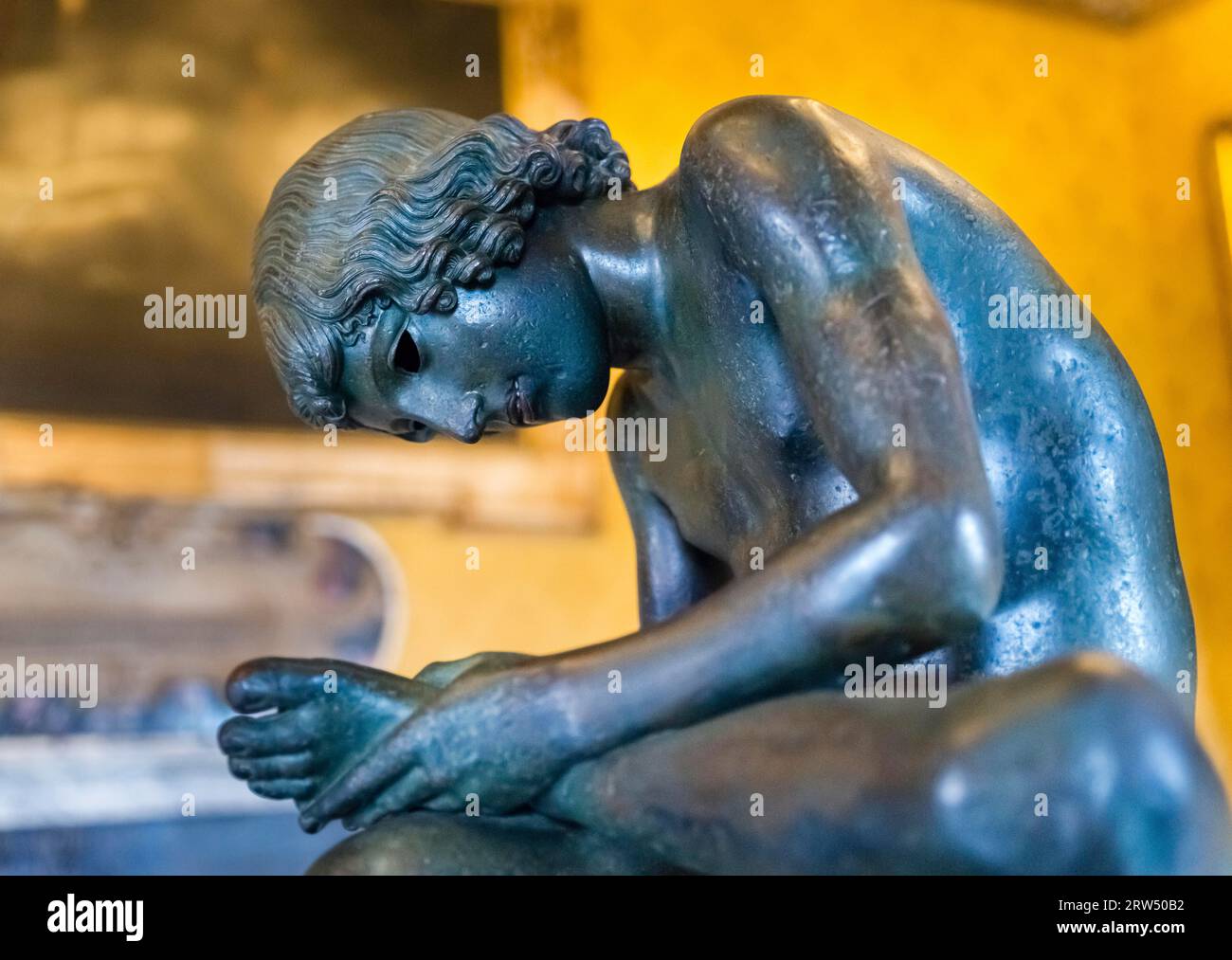 Estrattore di corna, Spinario, copia romana su originale greco, V secolo a.C., Palazzo Conservatorio, Palazzo dei Conservatori, Musei Capitolini Foto Stock