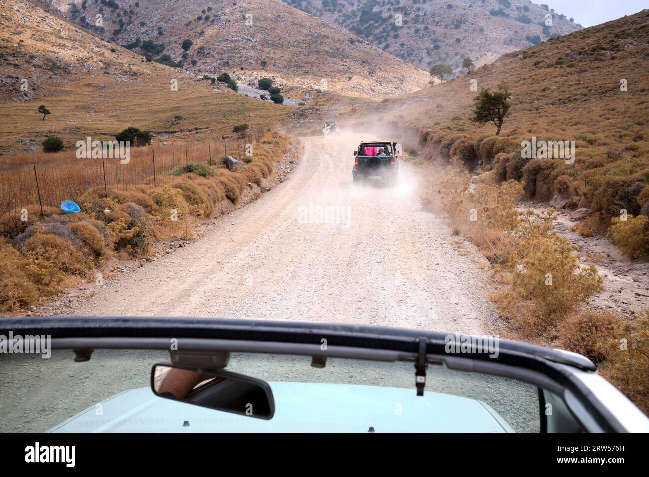 Safari in jeep, regione di Lassithi, Creta, Grecia Foto Stock