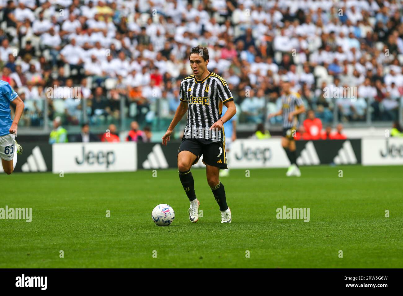Federico Chiesa durante la partita tra Juventus FC e SS Lazio il 16 settembre 2023 allo stadio Allianz di Torino. Foto Stock