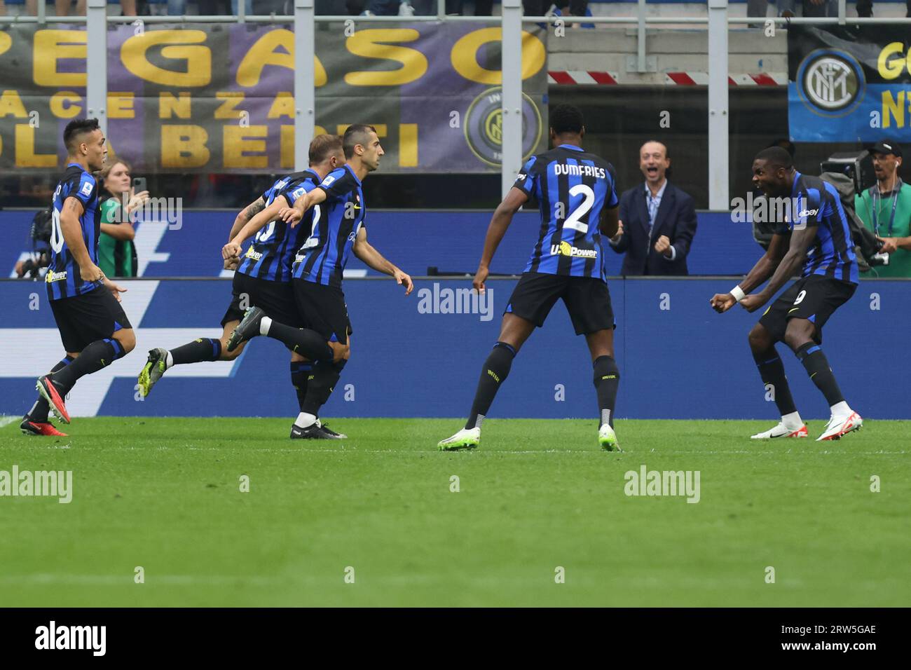 Milano, Italia. 16 settembre 2023. Milano 16 09 2023 Stadio G Meazza serie A Tim Campionato 2023/24 FC Inter - AC Milan nella foto :Marcus Thuram (9 FC Inter) crediti: Kines Milano/Alamy Live News Foto Stock