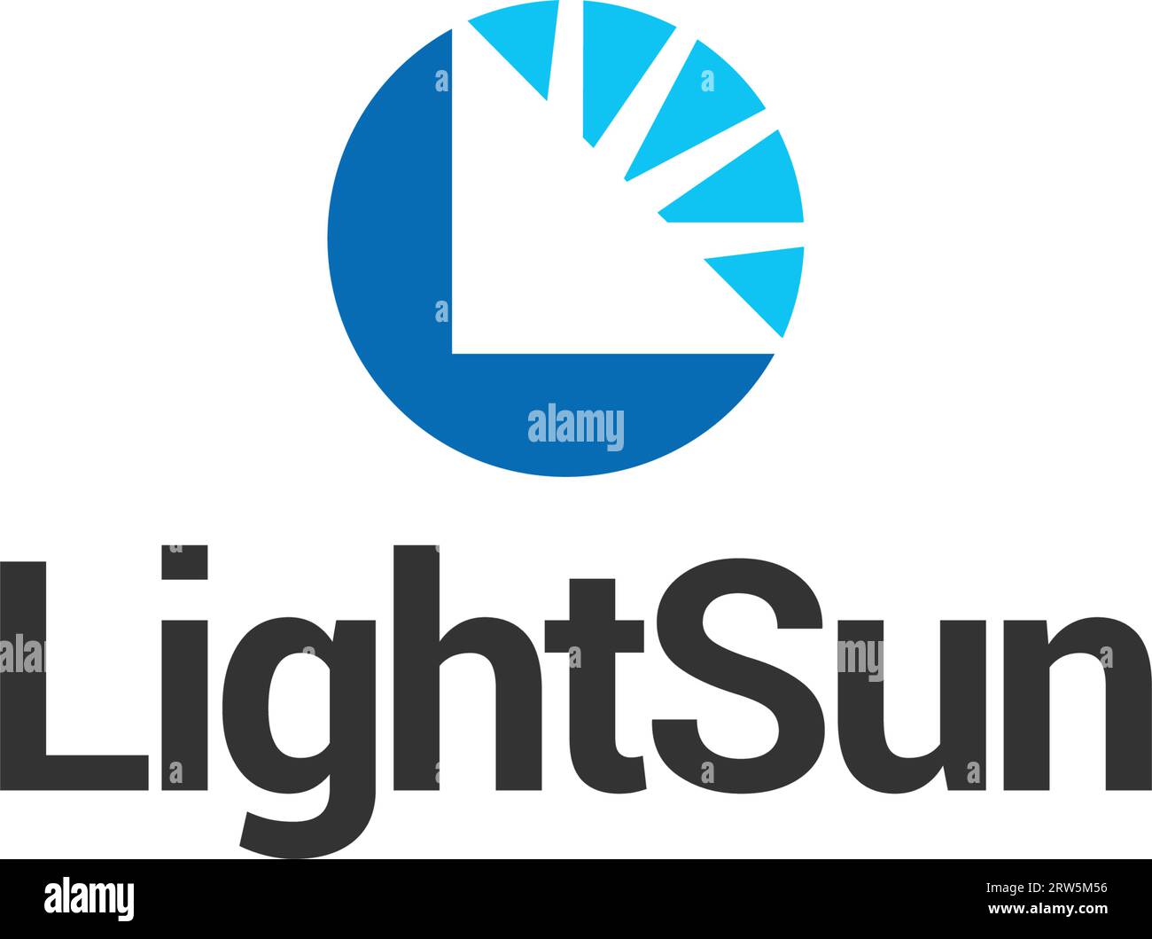 Design con logo Flat Abstract Light Sun Spotlight Illustrazione Vettoriale