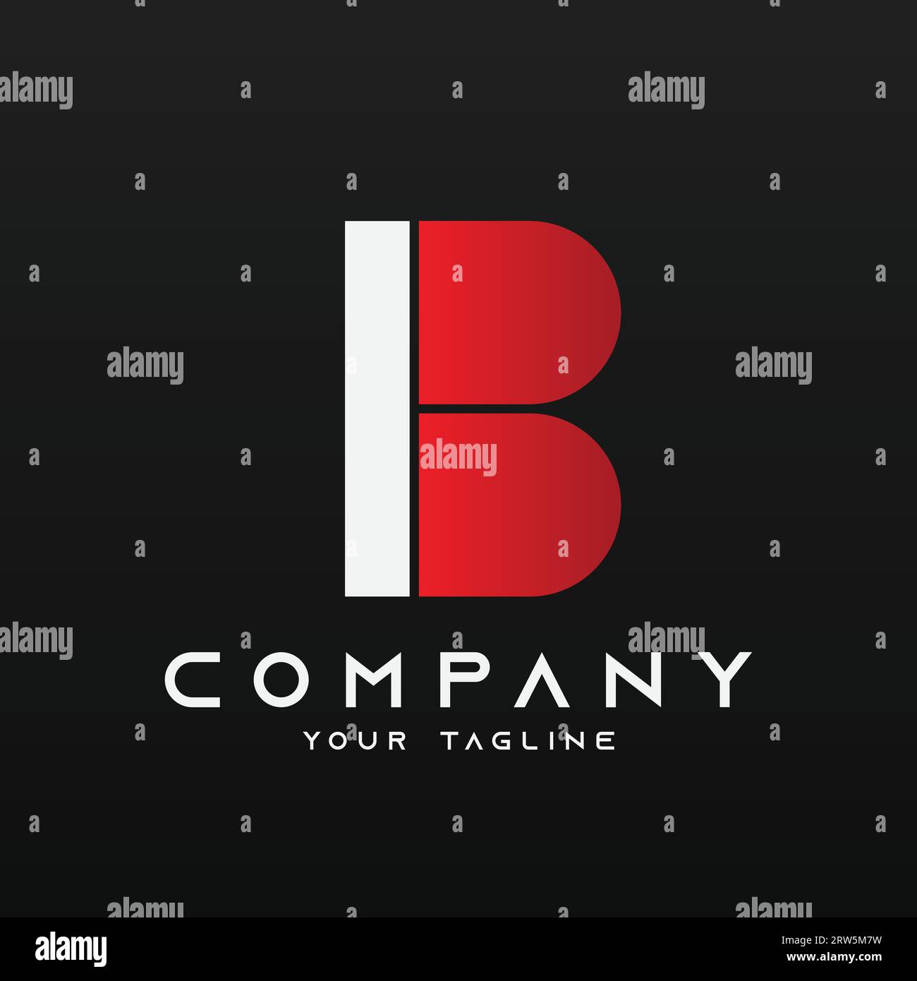 Logo alfabetico illustrazione logo vettore della lettera B. Illustrazione Vettoriale