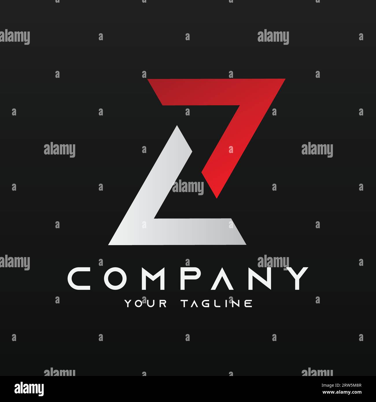 Logo alfabetico illustrazione logo vettore della lettera Z Illustrazione Vettoriale