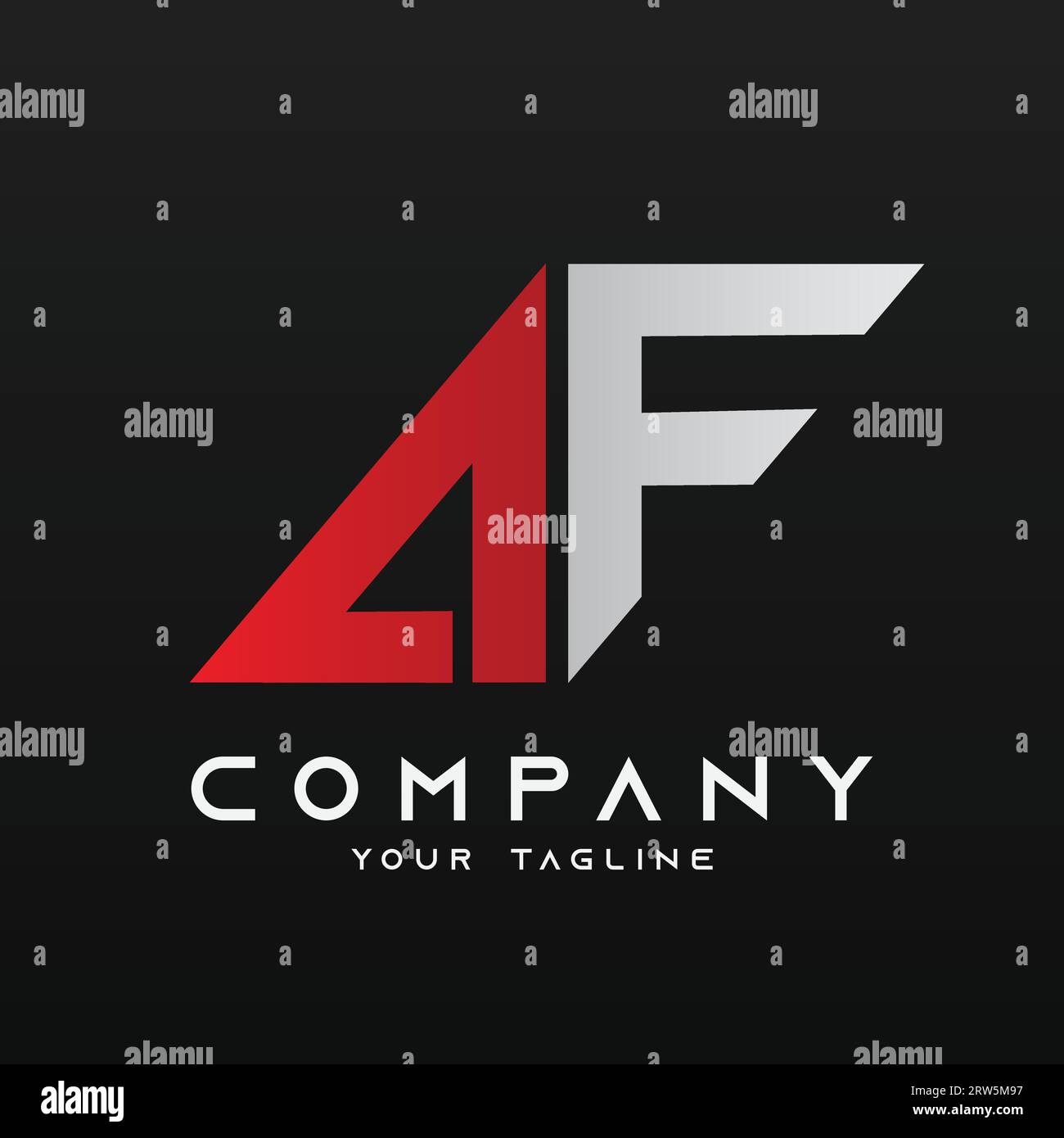 Logo alfabetico illustrazione logo vettore di lettera AF Illustrazione Vettoriale