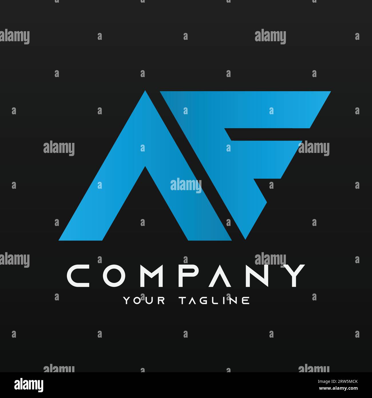 Logo alfabetico illustrazione logo vettore di lettera AF Illustrazione Vettoriale