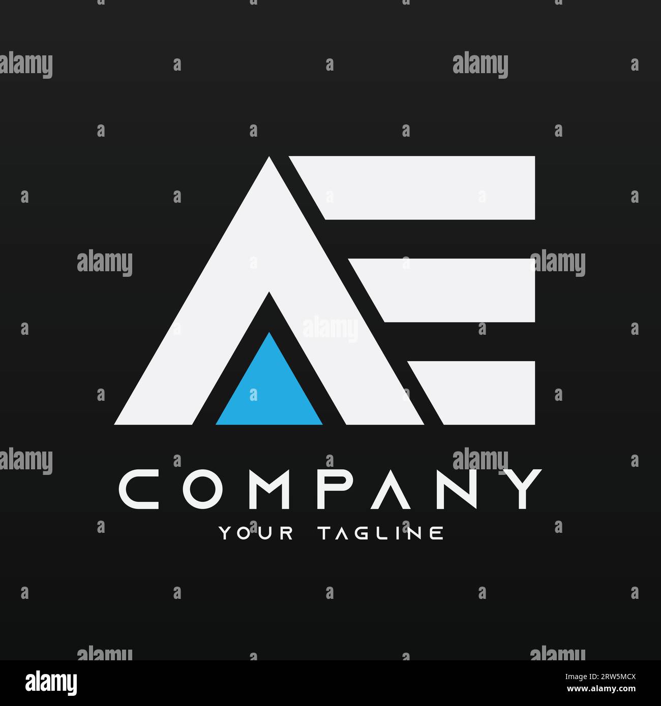 Logo alfabetico illustrazione logo vettore di lettera AE Illustrazione Vettoriale